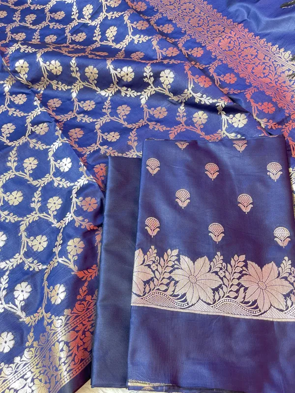 Navy_Blue_Semi_Silk_Floral_Zari_Booti_Banarasi_3_pcs_Suit_Set_with_Zari_Jaal_Dupatta_900AJ_SK30
