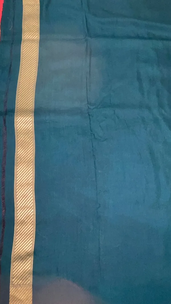 Humairah_Presents_Baby_Pink_Tussar_Silk_Floral_Sona_Rupa_Leaf_Boota_with_Contrast_Blue_Banarasi_Pallu_Zari_Border_and_Blue_Blouse