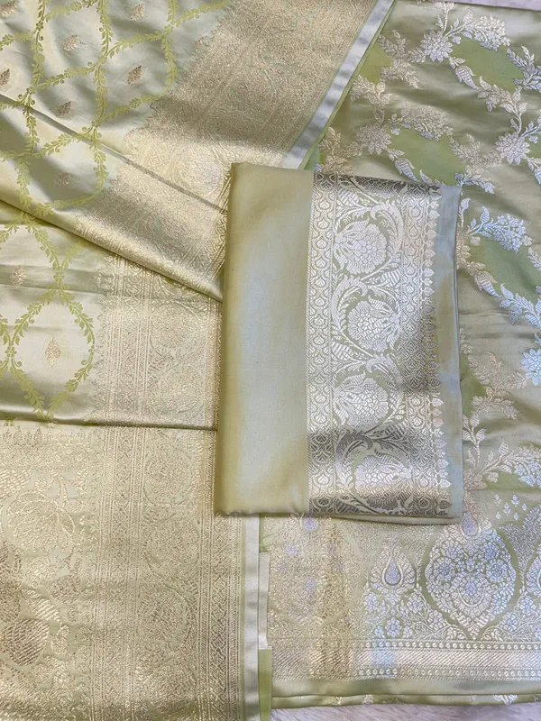 Olive_Green_Mashru_Silk_Floral_Rangkaat_Floral_Zari_Jaal_Banarasi_3_pcs_Suit_Set_26AJ_MSR6