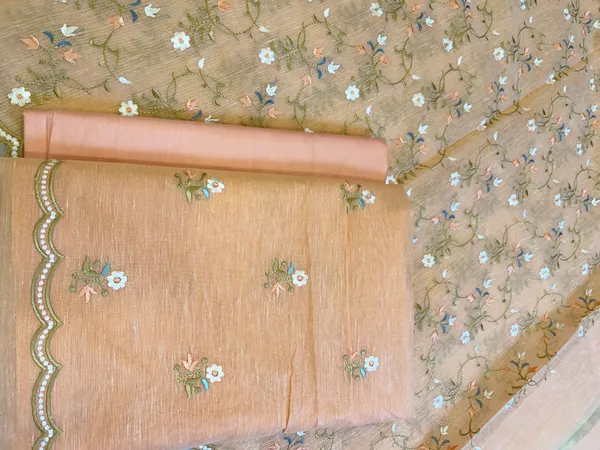 Peach_Linen_Silk_Resham_Booti_Banarasi_Suit_with_Embroidery_Dupatta_11SKL_LNEM3