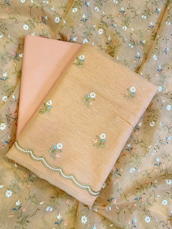 Peach_Linen_Silk_Resham_Booti_Banarasi_Suit_with_Embroidery_Dupatta_11SKL_LNEM3
