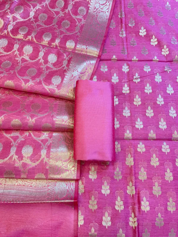 Pink_Cotton_Leaf_Zari_Booti_Banarasi_Suit_950SHL_CT3