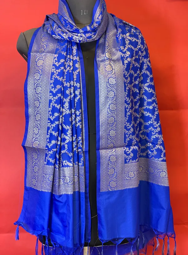 Blue_Katan_Silk_Floral_Zari_Jaal_Banarasi_Dupatta_400SKL_DP9