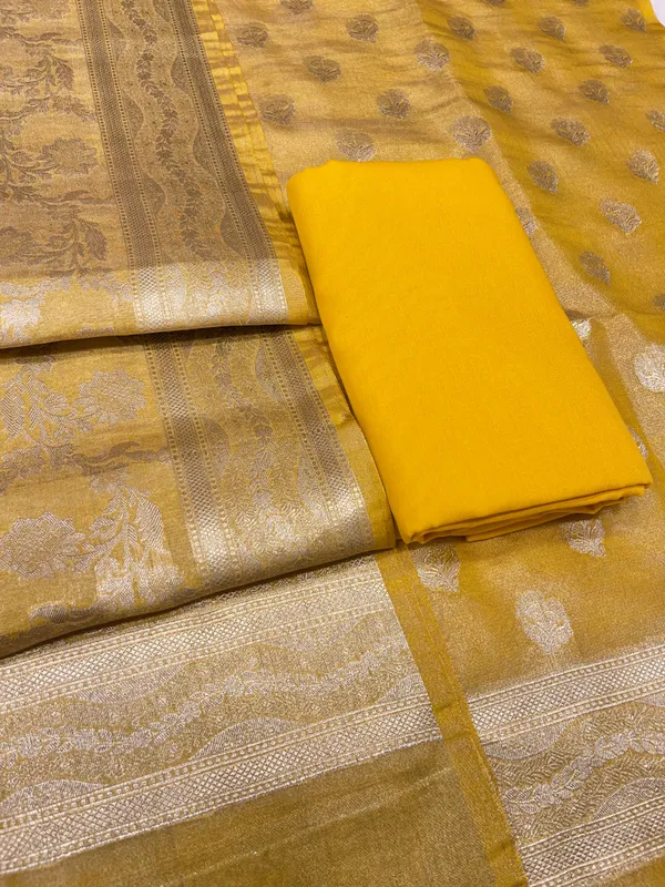 Puresilk_Handloom_Yellow_Tissue_Silk_Banarasi_3_pcs_Suit_Set_RHN_TSU4