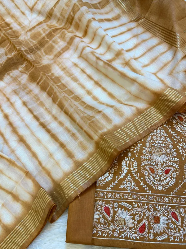 Brown_Pure_Mercerised_Cotton_Embroidery_Banarasi_3_pcs_Suit_Set_1200SKL_CE1