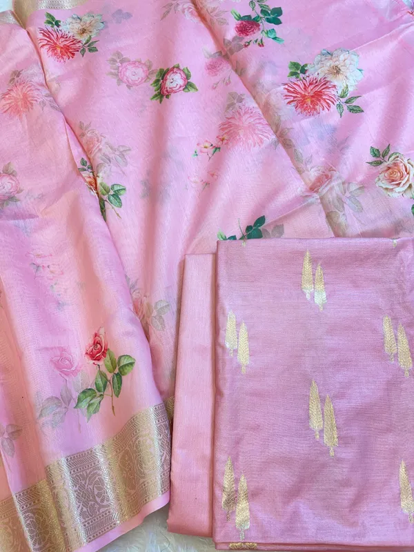 Pink_Pure_Mercerise_Silk_Floral_Zari_Dual_Booti_with_Digital_Print_Dupatta_Suit_Set