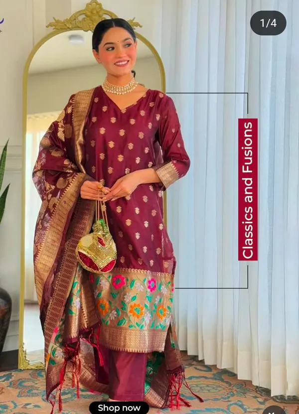 Maroon_Cotton_Floral_Zari_Booti_Banarasi_Suit_with_Sleeves_and_Jamdani_Dupatta_650SKL_JM24