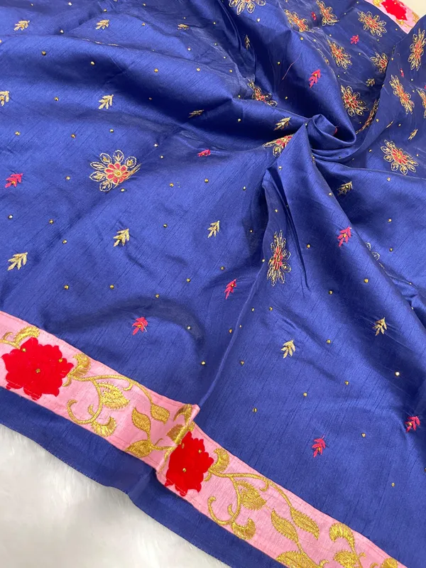 Blue_Cotton_Blend_Zari_Embroidery_Banarasi_Saree_600KS_13