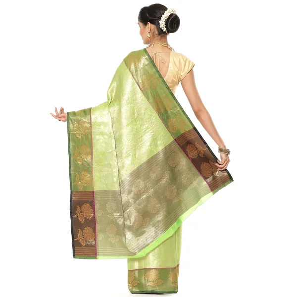 Lime_Green_Kanchi_Silk_Banarasi_Sarees_For_Women_GEBE11