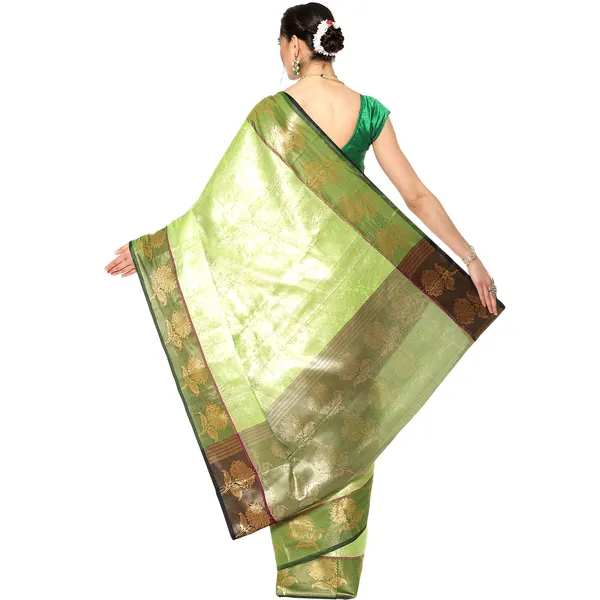 Lime_Green_Kanchi_Silk_Banarasi_Sarees_For_Women_GEBE11