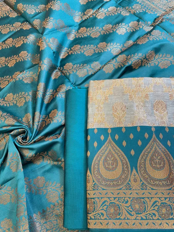 Seagreen_Cotton_Alfi_Zari_Jaal_Contrast_Darkseagreen_Silk_Border_Banarasi_Suit_55IM_CTN11