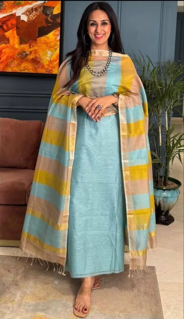 Sky_Blue_Cotton_Silk_Banarasi_Suit_with_Multicolor_Stripe_Dupatta_750SKL_CS18