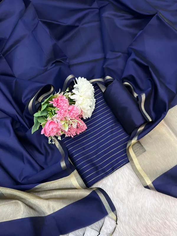Navy_Blue_Cotton_Silk_Zari_Stripe_Banarasi_Suit_with_Plain_Zari_Border_Dupatta_600SKL_CS31