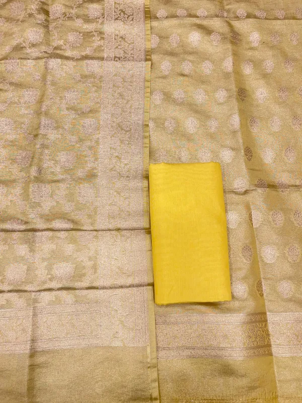 Puresilk_Handloom_Yellow_Tissue_Silk_Banarasi_3_pcs_Suit_Set_RHN_TSU10