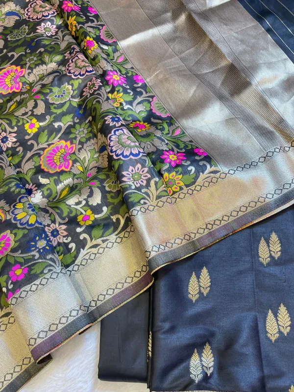 Black_Katan_Silk_Zari_Booti_Banarasi_3_pcs_Suit_Set_with_Multicolor_Mina_Dupatta_700SKL_KS4