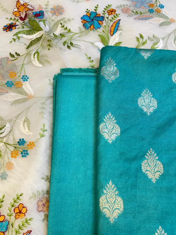 Seagreen_Cotton_Silk_Dyable_Floral_Zari_Booti_with_Embroidered_Dupatta_Banarasi_3_pcs_Suit_Set_14IM_DCS16