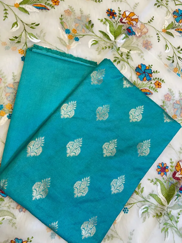 Seagreen_Cotton_Silk_Dyable_Floral_Zari_Booti_with_Embroidered_Dupatta_Banarasi_3_pcs_Suit_Set_14IM_DCS16