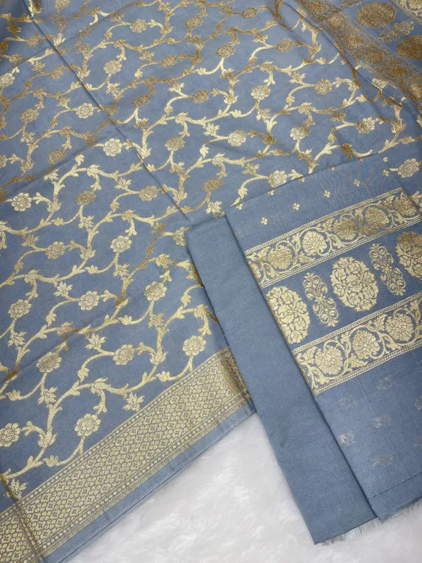 Puresilk_Handloom_Grey_Cotton_Banarasi_3_pcs_Suit_Set_RHN_CTN8