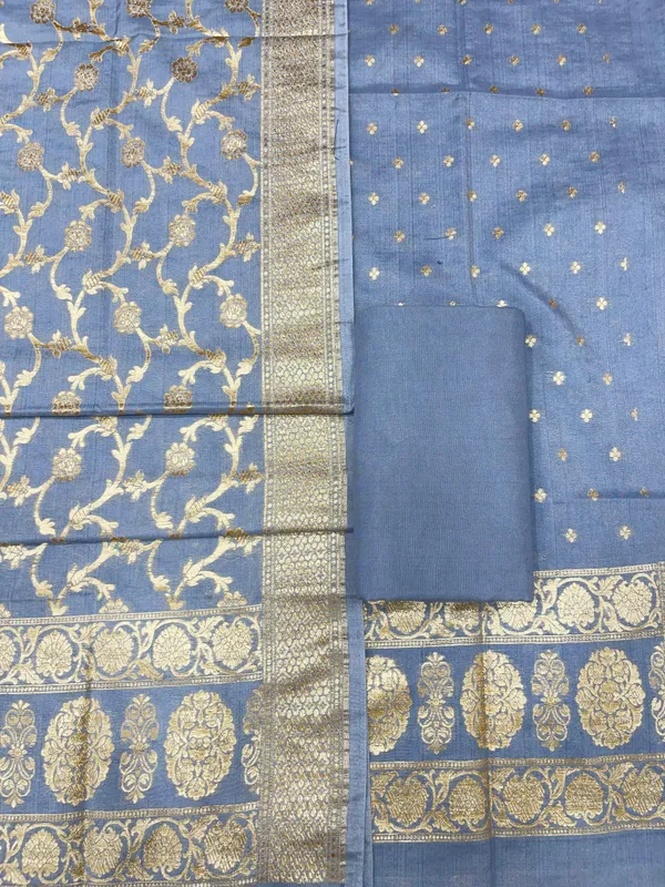 Puresilk_Handloom_Grey_Cotton_Banarasi_3_pcs_Suit_Set_RHN_CTN8