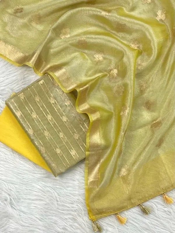 Light_Yellow_Tissue_Silk_Stripe_Zari_Neck_Banarasi_Suit_With_Zari_Border_Crush_Dupatta_Skl_Tsu14