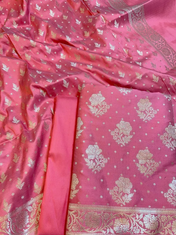 Peach_Semi_Silk_Floral_Rose_Booti_Banarasi_Suit_900AJ_SSLK15