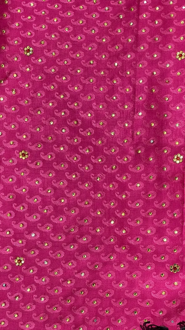 Humairah_Presents_Pink_Tanchoi_Silk_Low_Stone_Work_with_Contrast_Purple_Pallu_Zari_Border_and_Purple_Blouse