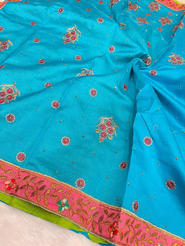 Sky_Blue_Cotton_Blend_Zari_Embroidery_Banarasi_Saree_600KS_5