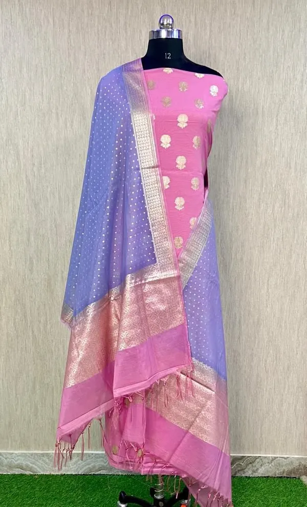 Purple_Pure_Mercerise_Lorex_weave_Contrast_Blue_Dupatta_Banarasi_Suit_1200SKL_PML11