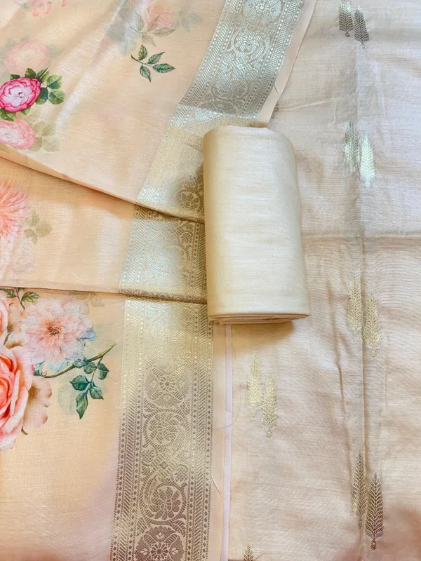 Light_Orange_Pure_Mercerise_Silk_Floral_Zari_Dual_Booti_with_Digital_Print_Dupatta_Suit_Set