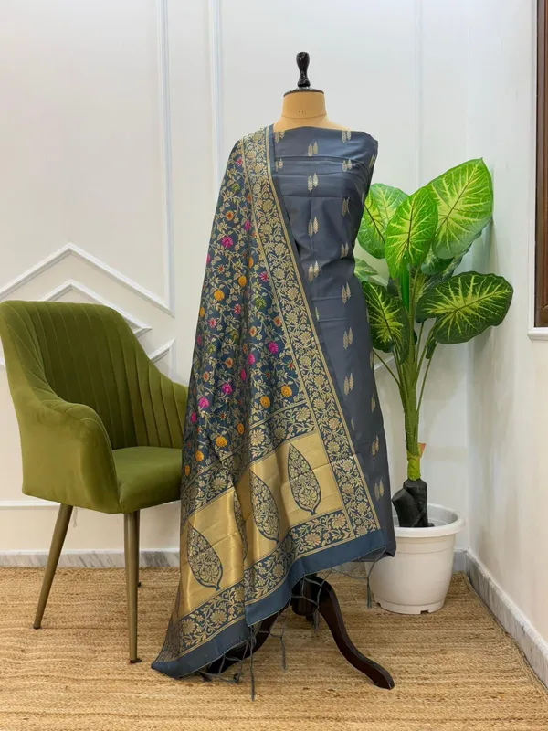 Grey_Katan_Silk_Zari_With_Multicolor_Jaal_Dupatta_Banarasi_Suit_Set_800SKL_KS30