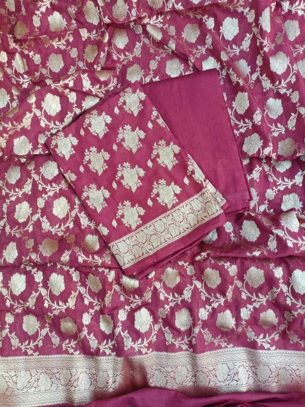 Wine_Georgette_Silk_Floral_Banarasi_Suit_Set_1200SKL_GS1