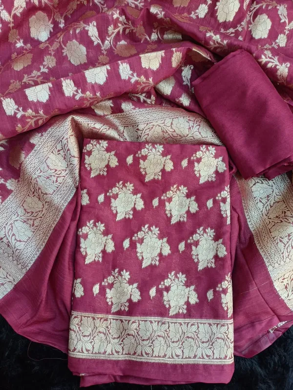 Wine_Georgette_Silk_Floral_Banarasi_Suit_Set_1200SKL_GS1