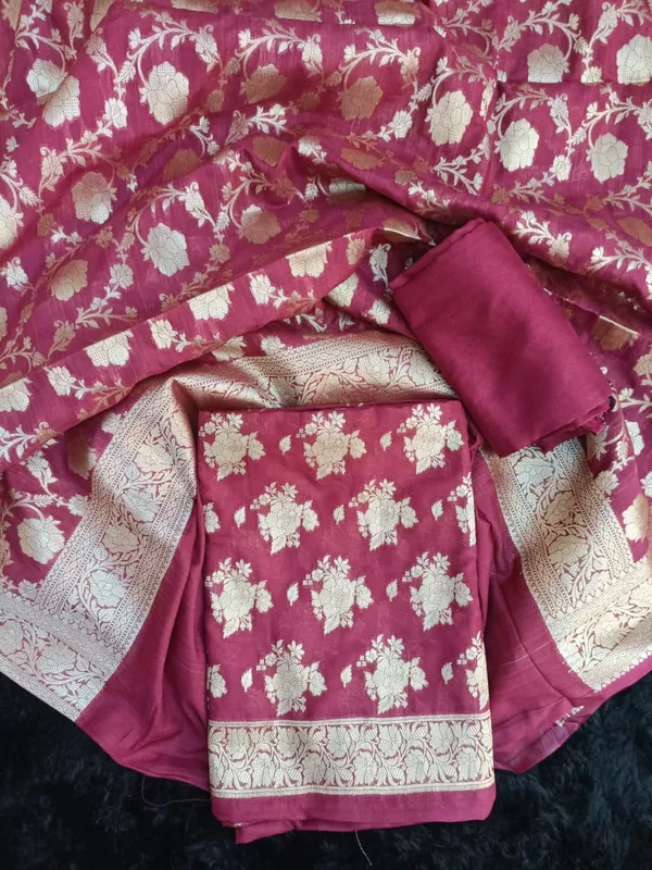 Wine_Georgette_Silk_Floral_Banarasi_Suit_Set_1200SKL_GS1