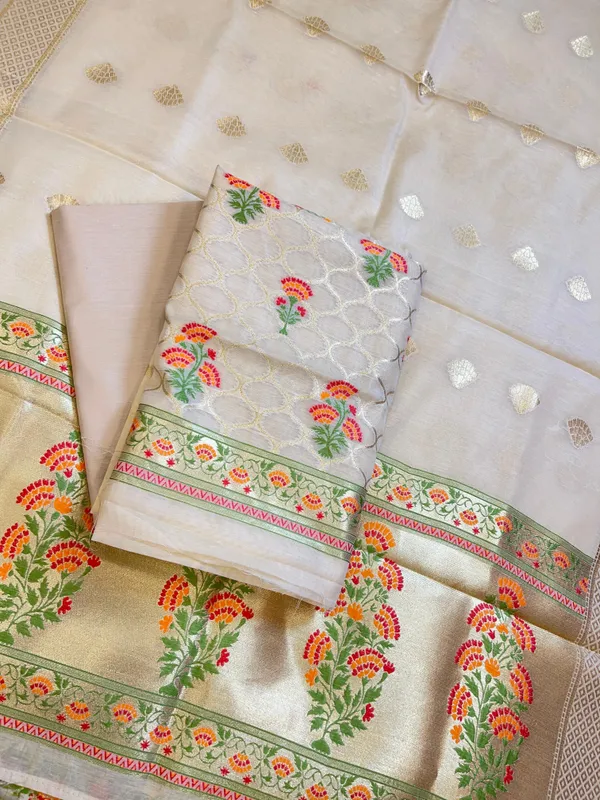Cream_Jamdani_Weave_Cotton_Banarasi_3_pcs_Suit_Set_600SKL_JM2
