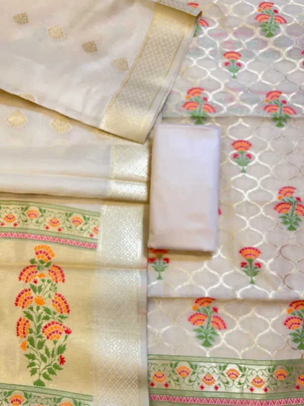 Cream_Jamdani_Weave_Cotton_Banarasi_3_pcs_Suit_Set_600SKL_JM2