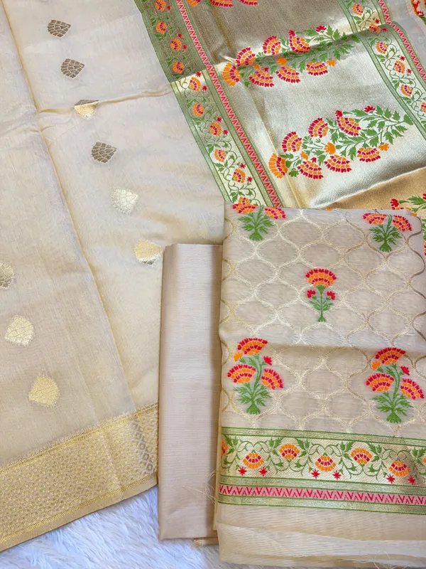 Cream_Jamdani_Weave_Cotton_Banarasi_3_pcs_Suit_Set_600SKL_JM2
