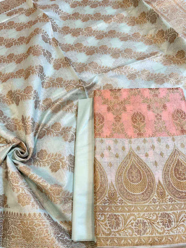 Peach_Cotton_Alfi_Zari_Jaal_Contrast_Blue_Border_Banarasi_Suit_55IM_CTN4