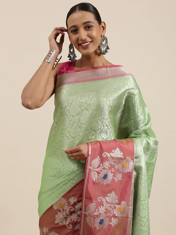 Green_Kanjeevaram_Banarasi_Sarees_For_Women_GEMA9