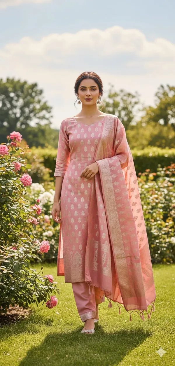 Pink_Dyable_Katan_Silk_Floral_Zari_Booti_Banarasi_Suit_with_Aada_Stripe_Zari_Jaal_Dupatta_1100SKL_KSD3