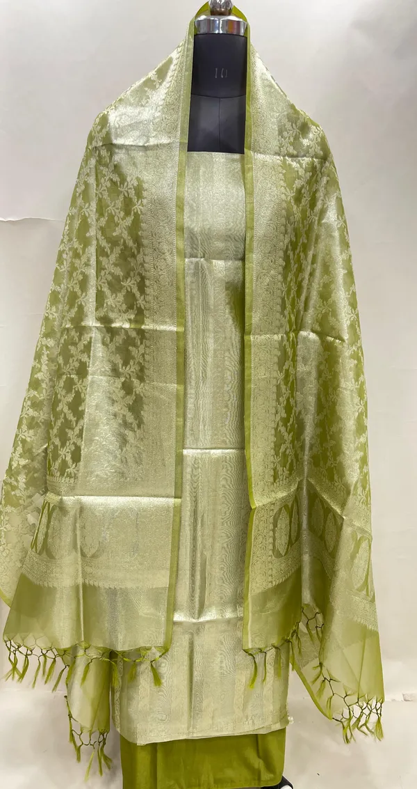 Humairah_Green_Tissue_Silk_Floral_Zari_Stripe_3_pcs_Suit_Set_with_Plain_Bottom_and_Floral_Zari_Jaal_Green_Dupatta