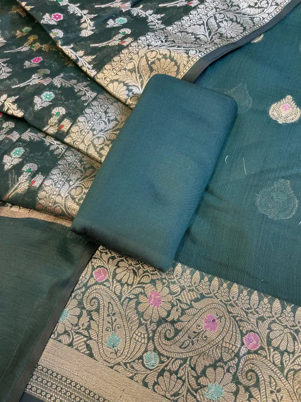 Darkgreen_Cotton_Resham_Minakari_Zari_Booti_Banarasi_Suit__625SHL_CT53