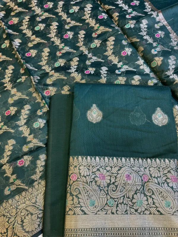 Darkgreen_Cotton_Resham_Minakari_Zari_Booti_Banarasi_Suit__625SHL_CT53