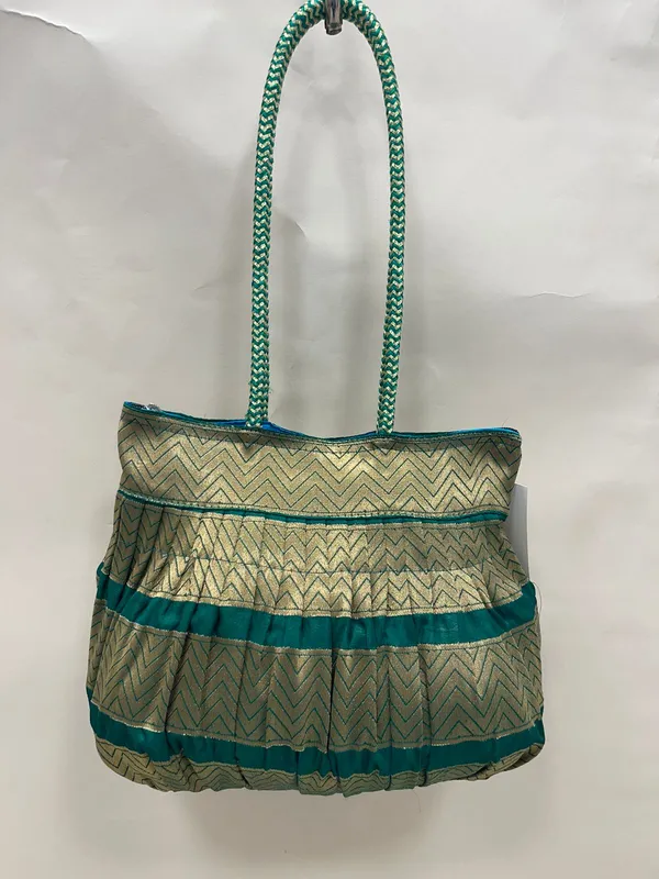 Dark_Green_Banarasi_Hand_Bag_HBG_34
