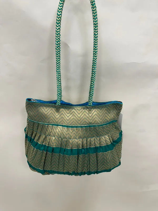 Dark_Green_Banarasi_Hand_Bag_HBG_34