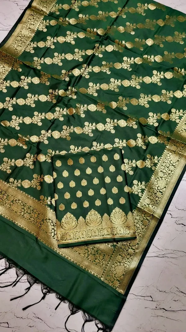 Dark_Green_Katan_Silk_Floral_Zari_Booti_Banarasi_Suit_with_Aada_Zari_Jaal_Dupatta_800SKL_KSD8