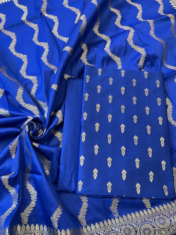 Blue_Katan_Silk_Floral_Zari_Booti_with_Zig-Zag_Dupatta_Banarasi_Suit__700SKL_KSA55