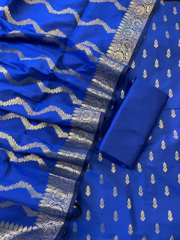 Blue_Katan_Silk_Floral_Zari_Booti_with_Zig-Zag_Dupatta_Banarasi_Suit__700SKL_KSA55