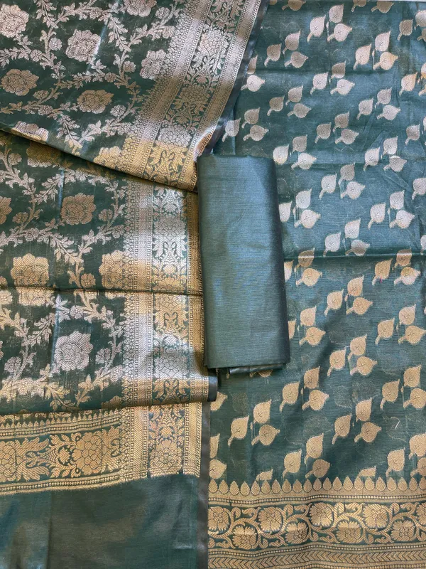 Dark_Green_Cotton_Silk_Floral_Zari_Booti_Banarasi_3_pcs_Suit_Set_675JVC_131