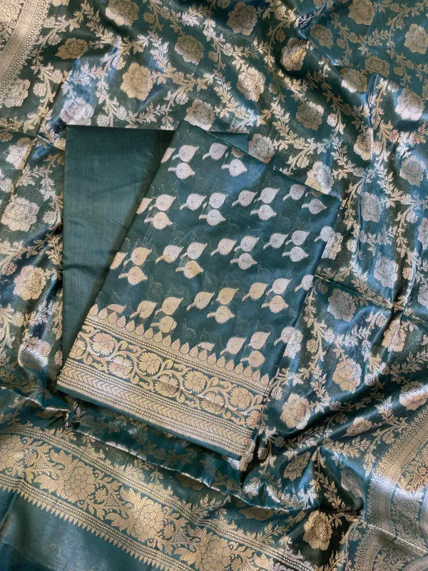 Dark_Green_Cotton_Silk_Floral_Zari_Booti_Banarasi_3_pcs_Suit_Set_675JVC_131