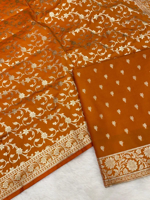 Orange_Handloom_Cotton_Silk_Banarasi_3_pcs_Suit_Set_RHN_2